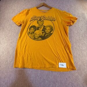 The Golden Girls Stay Golden Graphic T-Shirt Yellow Large ABC Studios Retro Tee